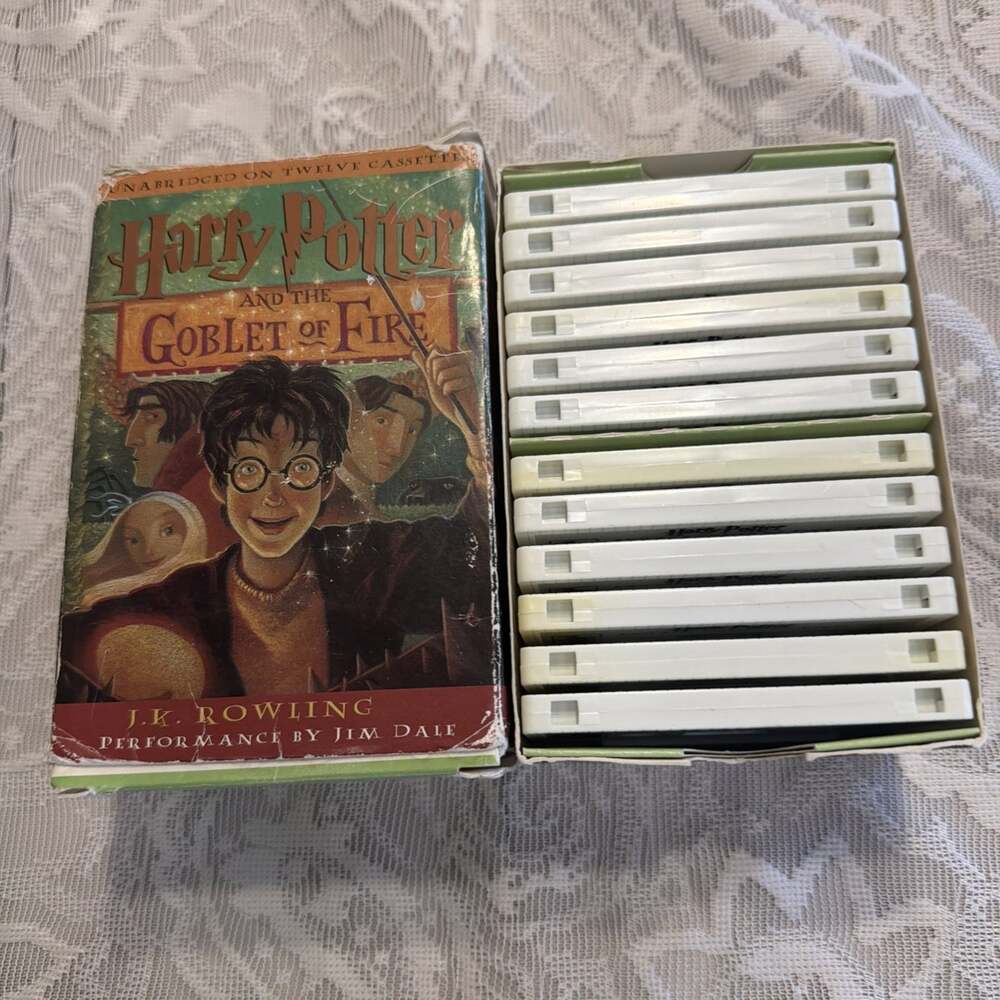Harry Potter Goblet of Fire Unabridged Audiobook 17 Cassette Box Set